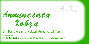 annunciata kobza business card